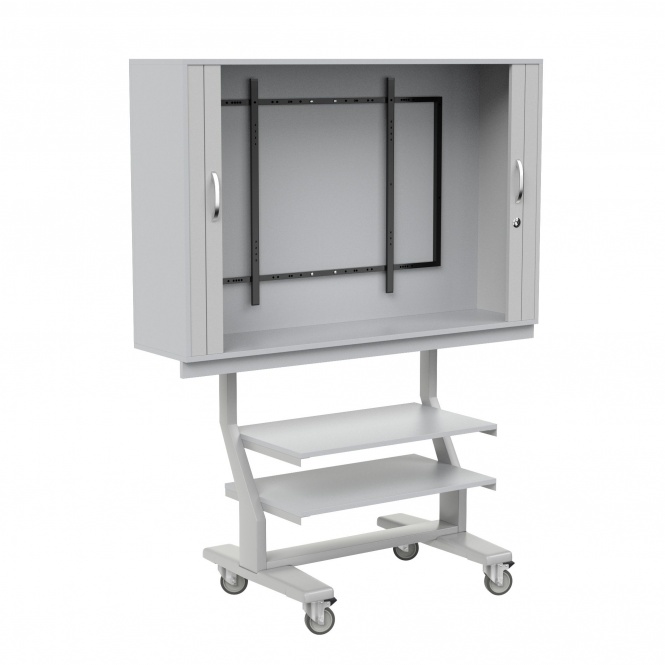 Flat-Screen-Schrank fahrbar, bis 52 Zoll Diagonale, Höhe 190 cm, 154x65 cm (B/T)